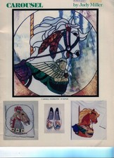Judy Miller - CAROUSEL - Buch  Tiffany Glaskunst Vorlagen Pattern Fensterbild