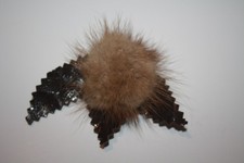 Echte Pelzbrosche Vintage Alt