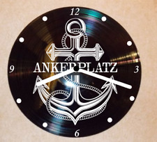 Ankerplatz Wanduhr Schallplattenuhr Vinyluhr Schallplatte Wanduhr Vinyl Deko