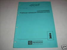 Werkstatthandbuch Peugeot 406 Funktionsprinzip Pumpe