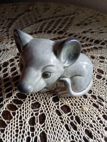Porzellan figur kleine maus - porzellan,