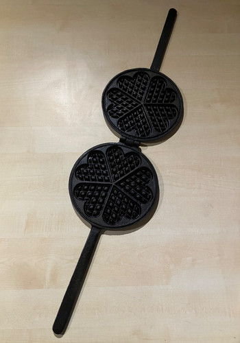 Altes herz waffeleisen - herz,