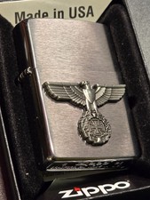 Zippo Reichsadler ADLER mit EK (Custom PIN Style) Lighter, Chrom gebürstet CG