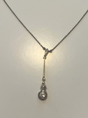 Feines art deco collier 585 - collier,