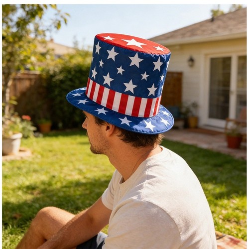 Patriotischer hut polyester - patriotischer,