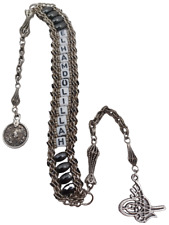 Tesbih Zaza Bayrak “ELHAMDÜLILLAH “ elişi Tespih Türkiye OSMANLI Ay yildiz Tugra