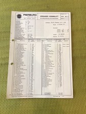 Vergaser Kennblatt von Alfa