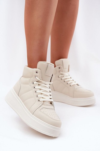 High top sneaker auf plateau - high-top,