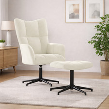 Relaxsessel mit hocker samt - relaxsessel,