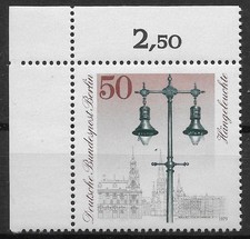 Berlin 1979 ** Mi 605 Straßenbeleuchtung 50Pf vom Eckrand Ecke oben links 01038C