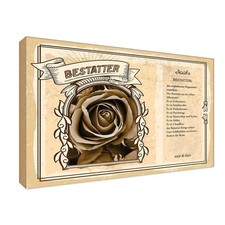 Holzschild 12x18 cm Bestatter