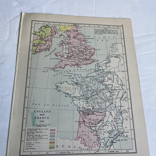 1914 karte von england - (druck),