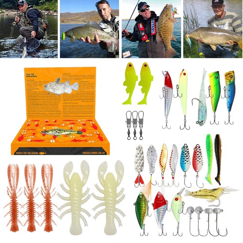 Gummifisch set mit box barsch - set,
