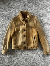 Uli Knecht  Leder Jacke Damen Beige Gr 38 M Wildleder