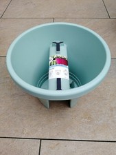 elho Corsica Flower Bridge Rund 30 Übertopf für Balkon & Außen Grün/Minze (Neu)