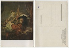 35078 - Rembrandt: Selbstbildnis mit Gattin Saskia - alte Ansichtskarte