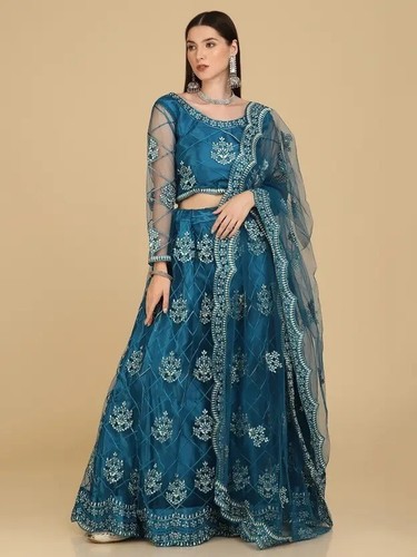 Lehenga choli blau hochzeit - lehenga,