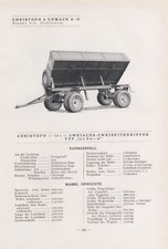 NIESKY O.-L./GOTHA, Typentafel 1935, Christoph & Unmack AG Gothaer Waggon-Fabrik