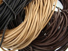Lederschnur, Lederriemen  Rund 6 mm. Lederband Farbe/Länge: wählbar