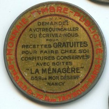 Briefmarke Monnaie Nancy Die Essbesteck 10 Cent Rot