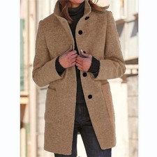 Damen Wollmantel Winterjacke