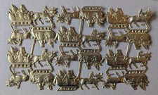 Schlitten mit Nikolaus, gold