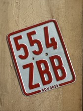 Rotes Nummernschild Mofa / Moped 50ccm DEKO