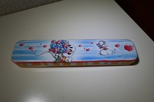 Vintage / Diddl Blechdose / Stiftebox / Motiv Diddl ist verliebt