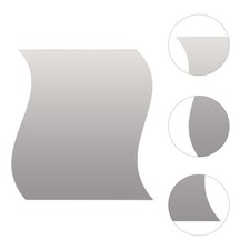  Acryl-Spiegel, abnehmbarer Wandaufkleber, Acryl-Wellenspiegel-Wandaufkleber,