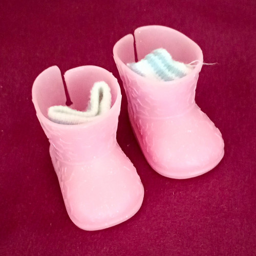 Puppenschuhe stiefel rosa aus - rosa,