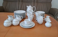Seltmann Weiden Helena Kaffeeservice, Weiß, für 12 Personen, Sahnekännchen usw.