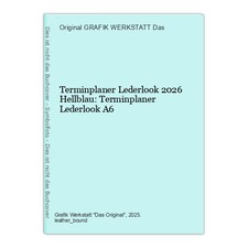 Terminplaner Lederlook 2026 Hellblau: Terminplaner Lederlook A6 GRAFIK WERKSTATT