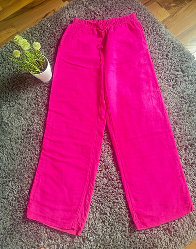 Damen hose leinen - h&m, pink