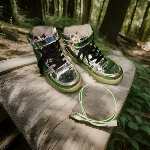 Silber leuchtschuhe - silber, 37