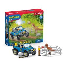 Schleich 41464 Geländewagen mit Dino Außenposten Dinosaurs 36 Teile Spiel Neu