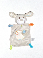 Nicotoy HUND Hündchen grau blau Stofftier Schmusetuch Schnuffeltuch Kuscheltuch