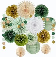 Party Deko in Salbeigrün und