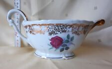 romantische Sauciere Soßenkännchen Rose Goldverzierung Veritable Porcelaine