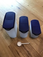 Tupperware 3 mal Eidgenosse Plus Blau 2,2  1,6 1,0 Liter plus Löffel Top Zustand