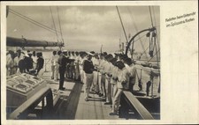 Ak Matrosen, Kadetten beim Unterricht im Splissen und Knoten - 11274562