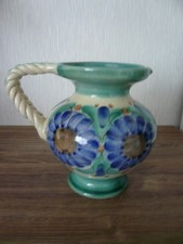 Krug Kanne Vase Tischvase Dekovase Dekokrug  Keramikkrug Milchkrug Bauernmalerei