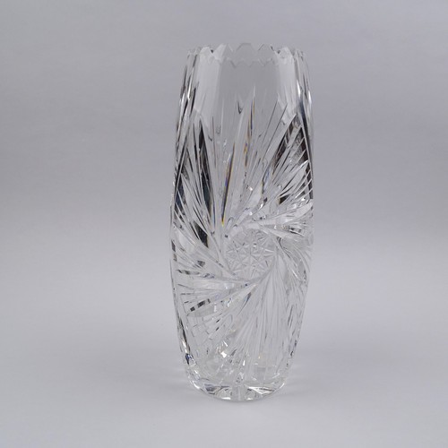 Bohemia bleikristallglas vase - bohemia,