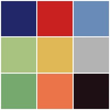 Fliese 20x20cm rot, blau, schwarz, bunt Mix - für Mosaik, Fliesenbruch frostfest