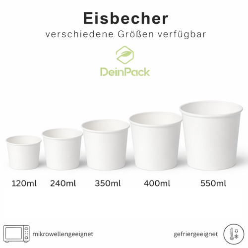 Deinpack eisbecher weiß - eisbecher,