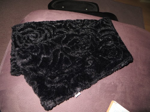 Loopschal webpelz schwarz - -,