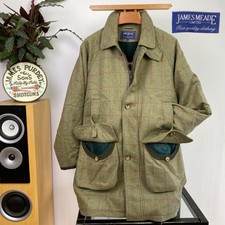 James Meade 44 Jagd TWEED Jacke Schießen Feldmantel Mantel Raglan Country