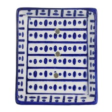 Seifenschale weiß/blau