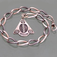 Niello silber uhrenkette - silber,