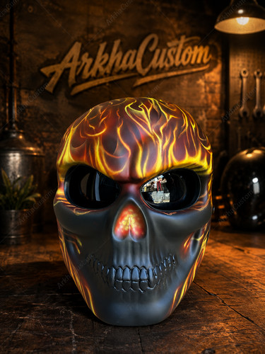 Chopper style skull helm - skull,