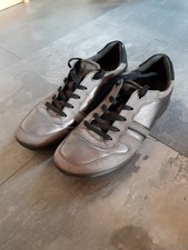 Ecco Damenschuhe Leder 39, Silbergrau